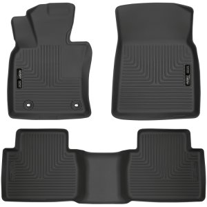 Toyota Camry Floor Liners - Front + Second Seat - Husky Liners - Weatherbeater - Black - 2018